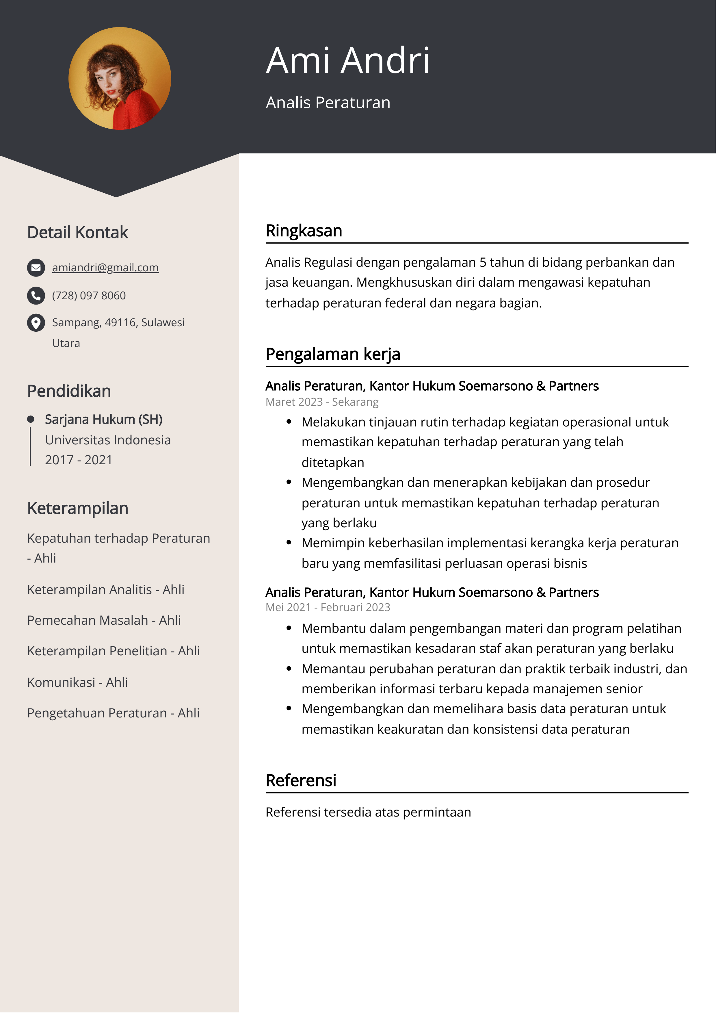 Contoh Resume Analis Peraturan