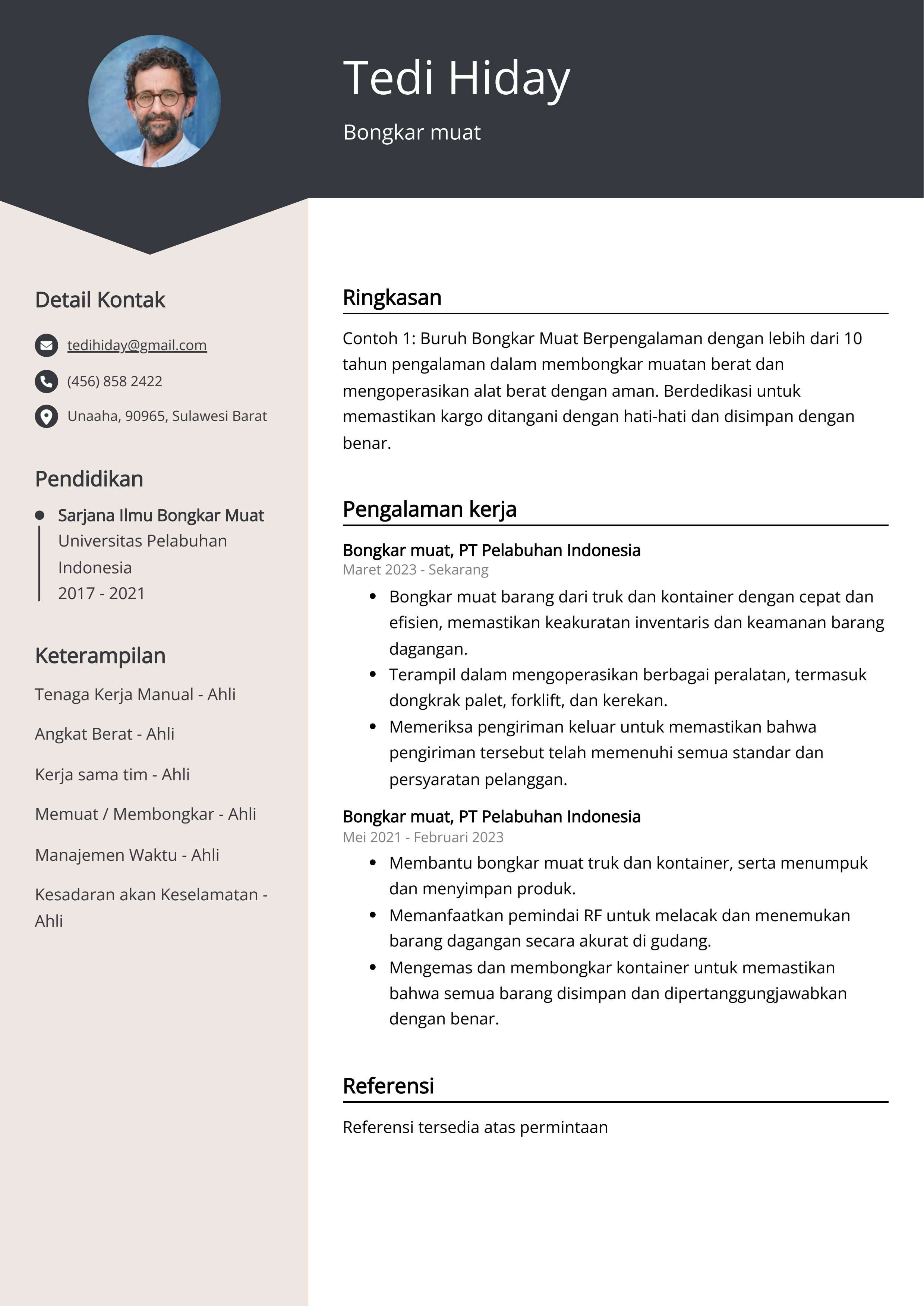 Contoh Resume Bongkar muat