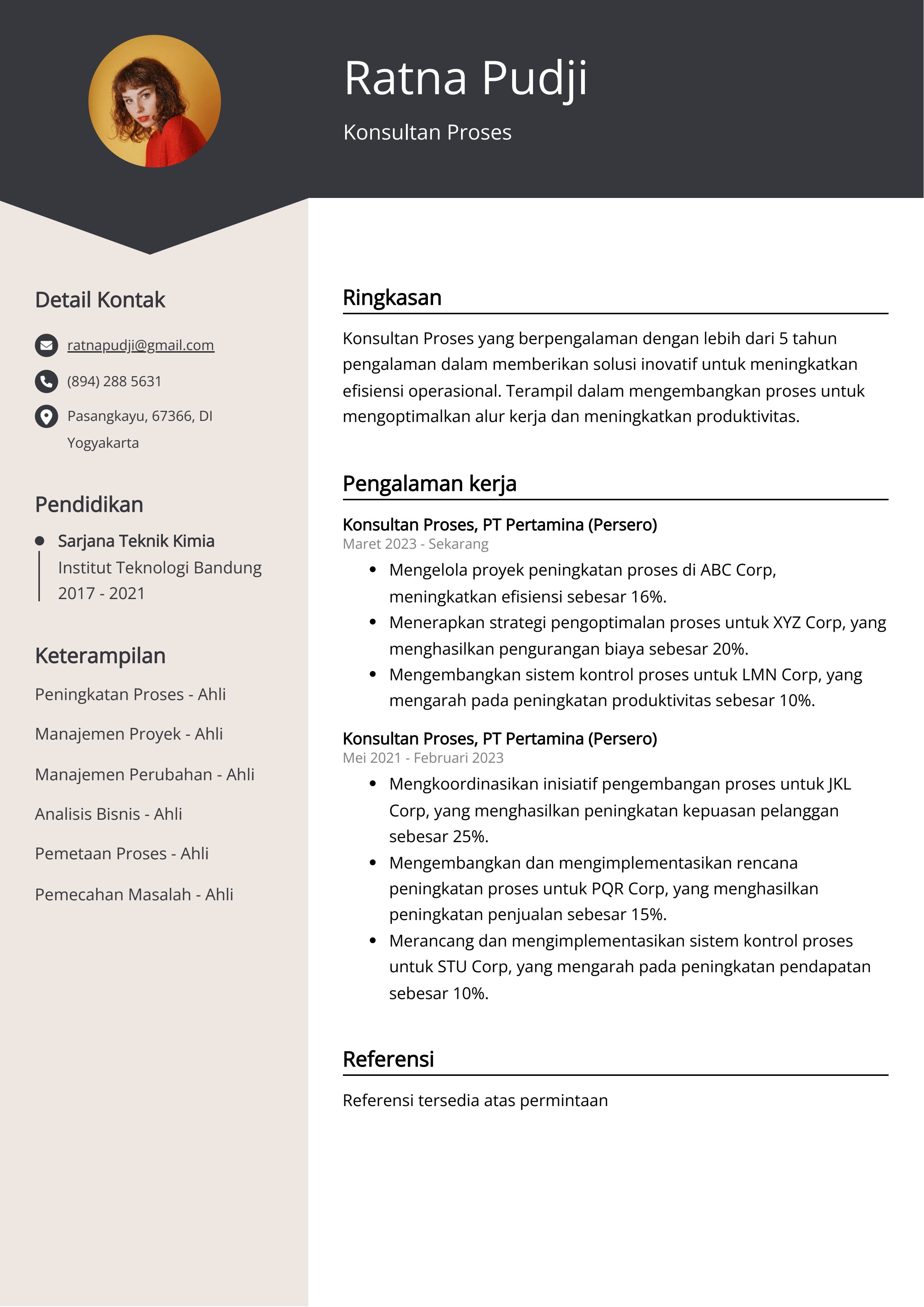 Contoh Resume Proses Konsultan