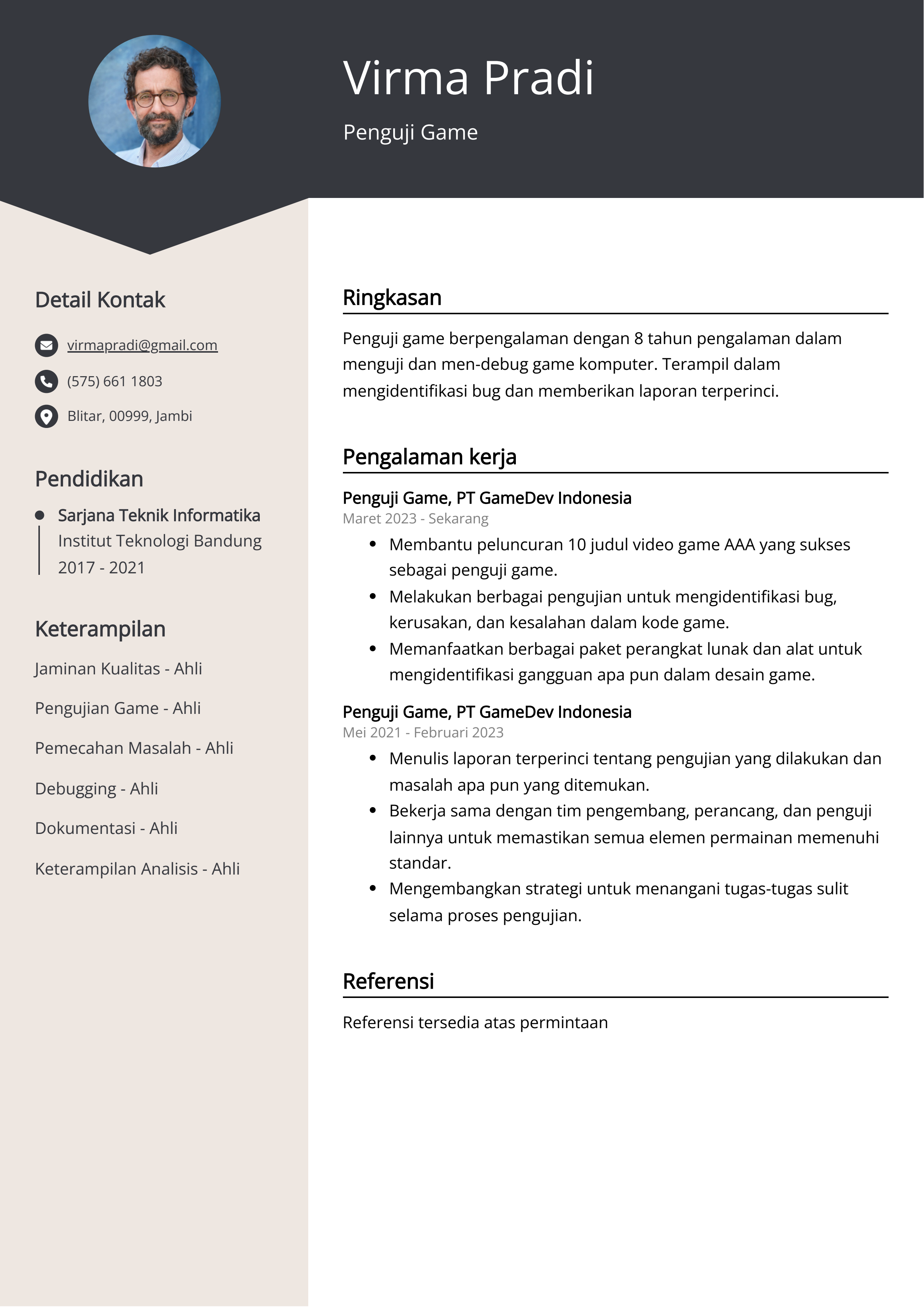 Contoh Resume Permainan Penguji