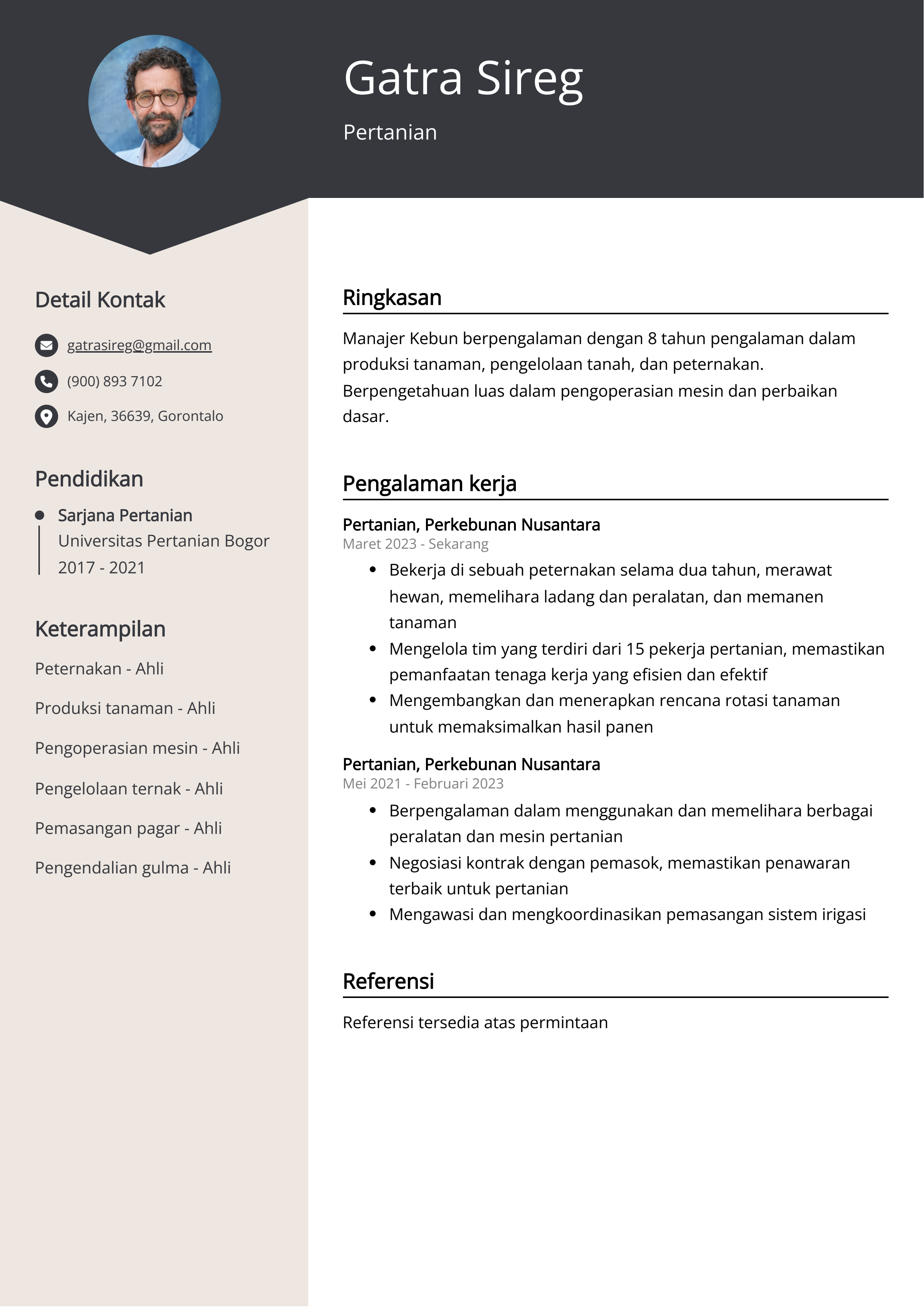 Contoh Resume Pertanian