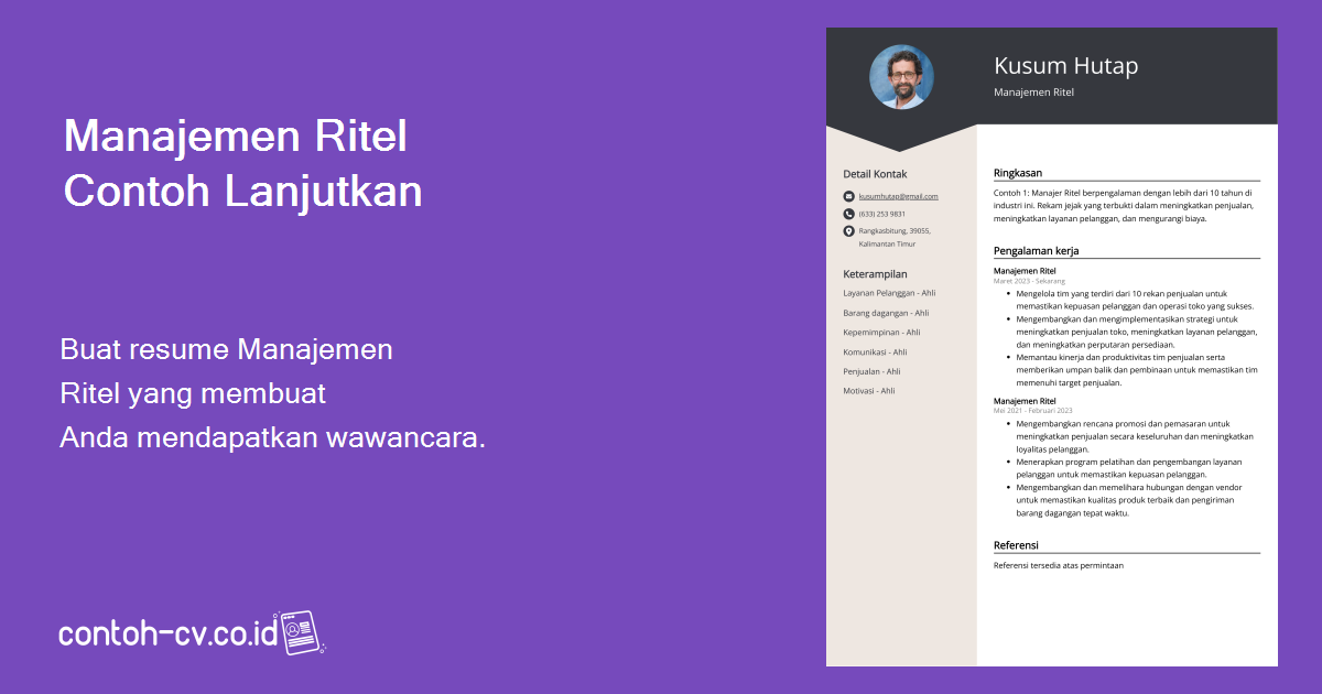 Contoh Resume Manajemen Ritel (Templat & 20+ Tips)