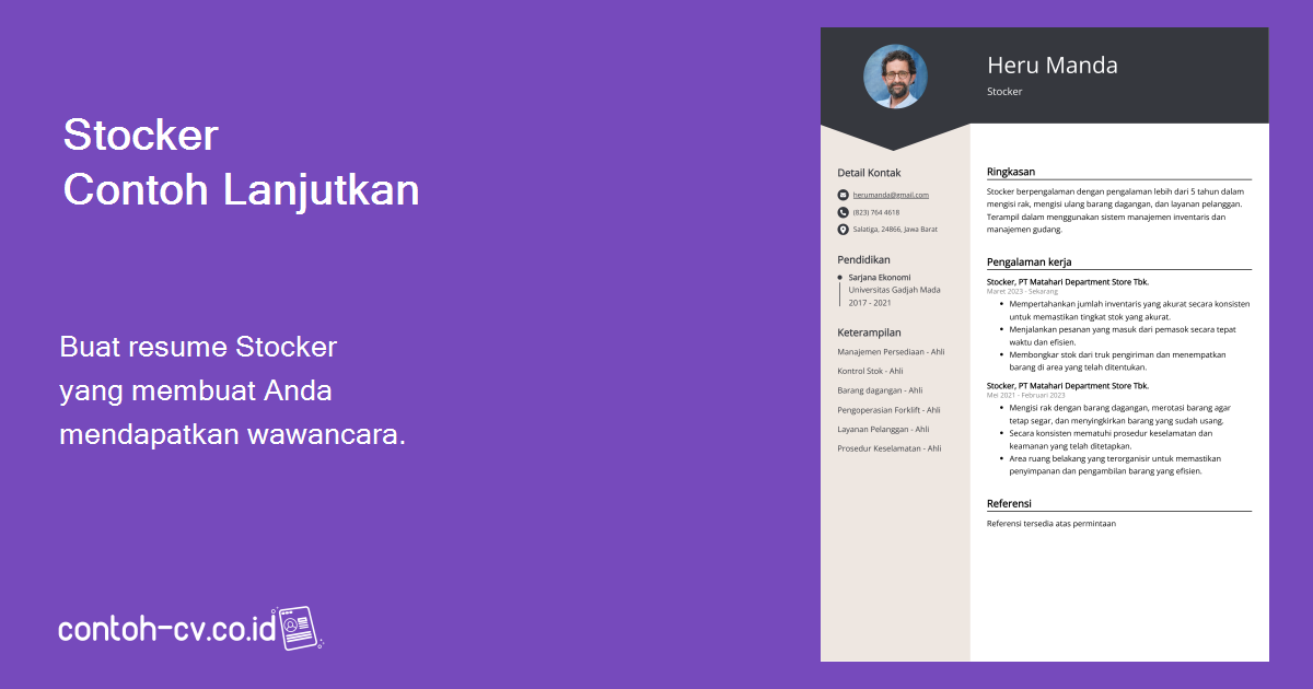 Contoh Resume Stocker (Template & 20+ Tips)